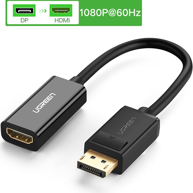 Ugreen 4K Dp Displayport Naar Hdmi Adapter 1080P Display Port Kabel Converter Voor Pc Laptop Projector Displayport-naar hdmi Adapter: HDMI 1080P-60Hz