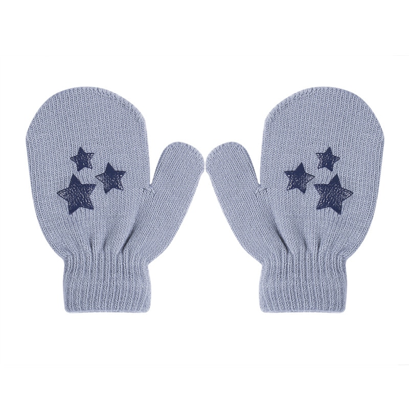 Luvas Mornas Do inverno Do Bebê de Malha Macia Estrelas Amor Coração Crianças Meninos Meninas Luvas Luvas Acessórios Azul Branco Cinza
