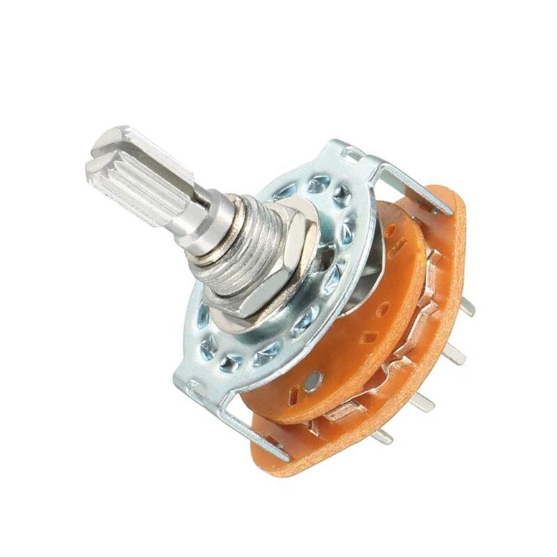 2Pcs 5Pin 1P4T 1 Pole 4 Position Selectable 1 Deck Band Selector Rotary Switch