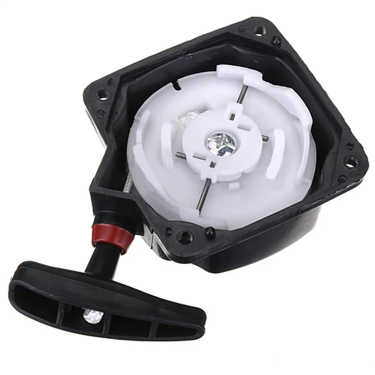 Universal Pullstart Recoil Pull Starter Desbrozadora Strimmer Start Piezas de cortacésped Negro