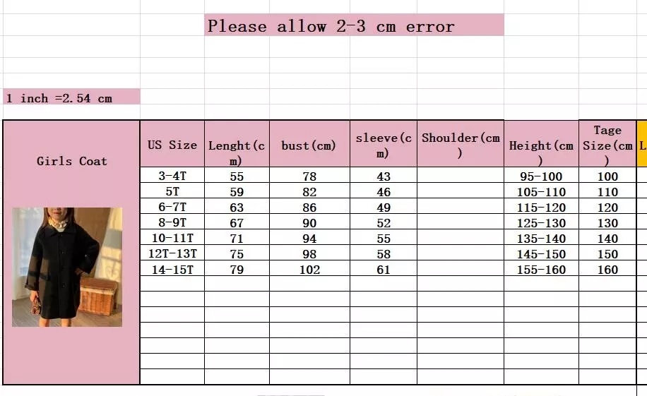 Girl's Woolen Long Coat Jacket Autumn Winter Big Cardigan Teenage Thick Luxury