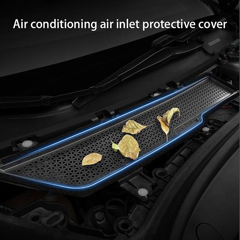 Luftindtagsfilter luftstrøm udluftningsbeskyttelsesrammedæksel til tesla model 3 luftindgangsgitterdæksel