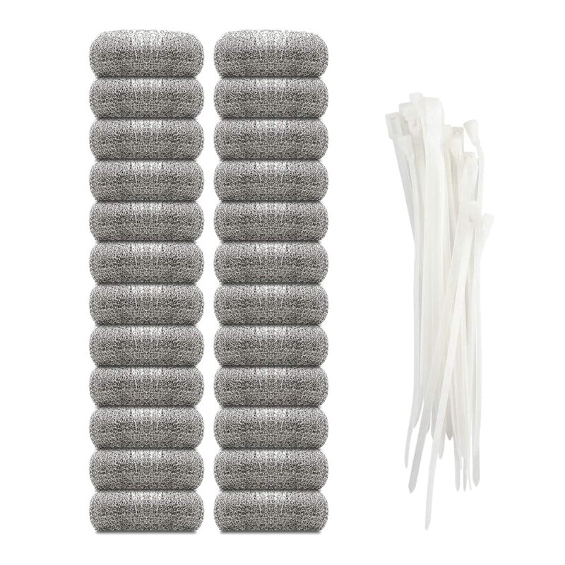 Conjunto de trampas para pelusa de acero inoxidable, 24 Uds., para lavadora, trampas para pelusa, 24 Uds.