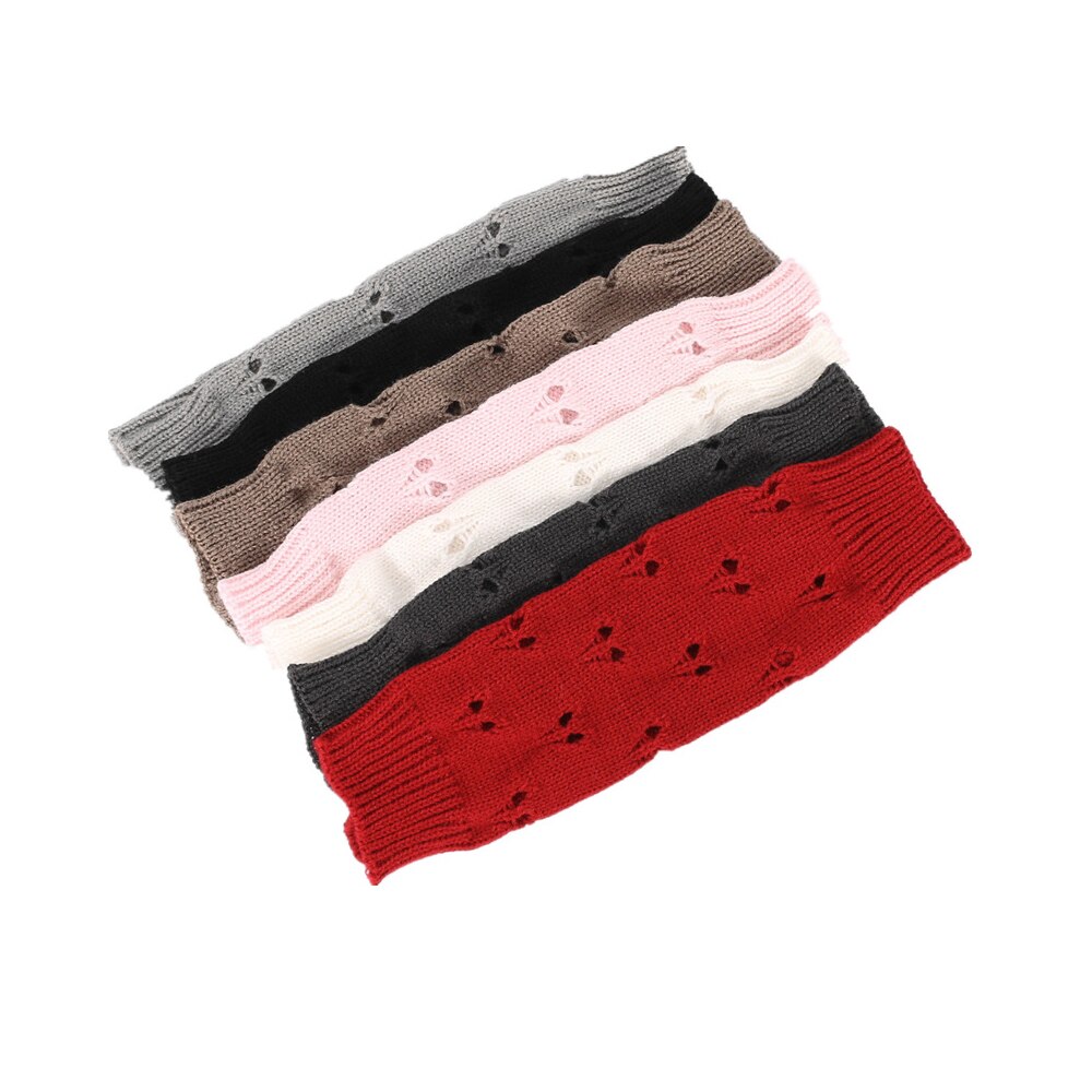 Vrouwen Meisjes Handschoenen Mode Handwarmer Winter Handschoenen Vrouwen Arm Gehaakte Breien Hollow Hart Mitten Warm Vingerloze Handschoenen