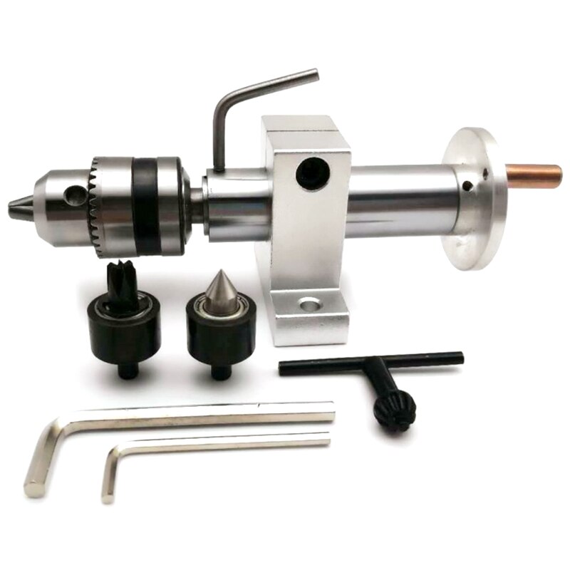 -Multifunction Drilling Tailstock Live Center With Claw For Mini Lathe Machine Revolving Centre DIY Accessories Woodworking: Default Title
