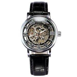 SEWOR de luxe montres mécaniques hommes squelette cadran horloge romaine montres décontractées Relogio hommes mécanique main vent montre: 1