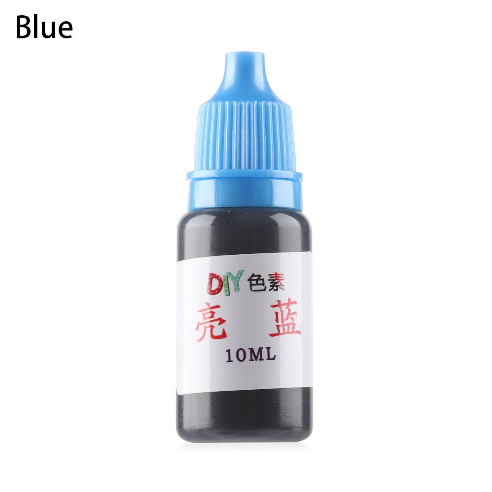 10ml farverige harpiks farve farvestof pigment krystal epoxy smykker gør farvestof sæbe forsyninger husholdning håndlavet diy tilbehør: Blå