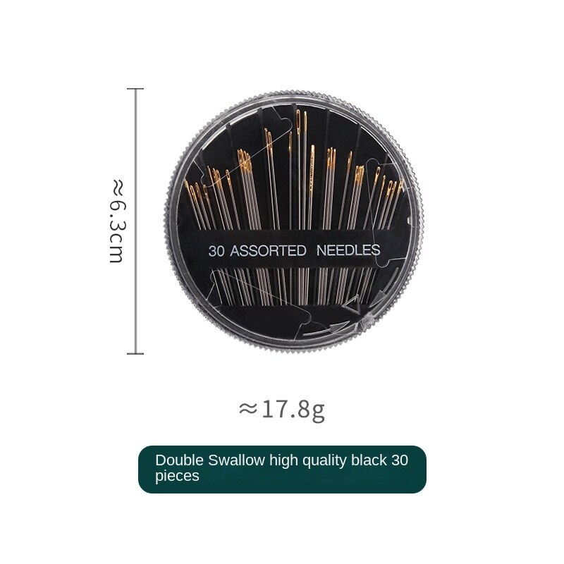 Hand Sewing Needles 30-Count Assorted Needles for Sewing Repair 6 Different Sizes Sewing Needles
