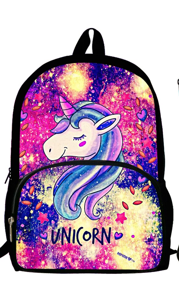 3 stücke Schule Rucksack Sets Kinder Buch Taschen Einhorn Drucke Primäre Daypack Teenager Jungen Mädchen Schulranzen: d9493