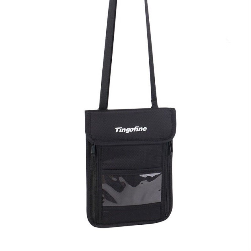 Grootste Leverancier Rfid Blocking Beveiliging Paspoort Kaarthouder Neck Stash Pouch Reizen Portemonnee Tas: Black