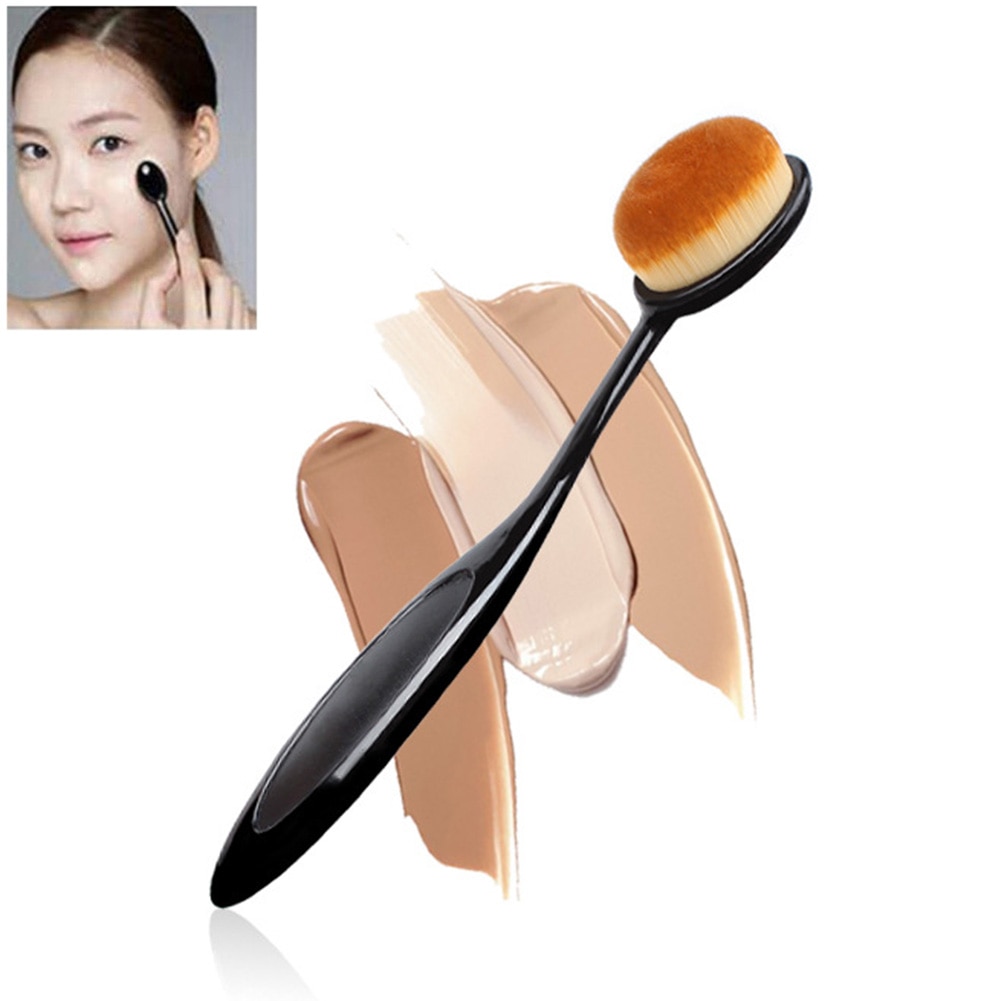 Soft Make Borstels Ovale Cosmetische Make-Up Tandenborstel Pro Blush Gezicht Powder Foundation Brush Make-Up Tool