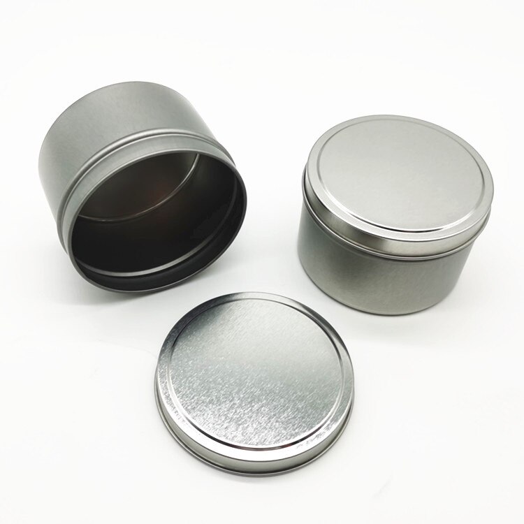 Latas de lata para velas con tapa, tarros sin costuras para fabricación de velas, contenedores redondos de Metal, almacenamiento para el hogar, artesanías, , 6 oz, 12 paquetes: silver
