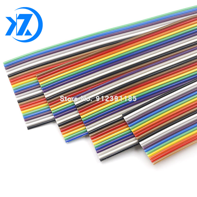 Cable de cinta plana de Color, 1 metro, 10P/12P/14... – Grandado
