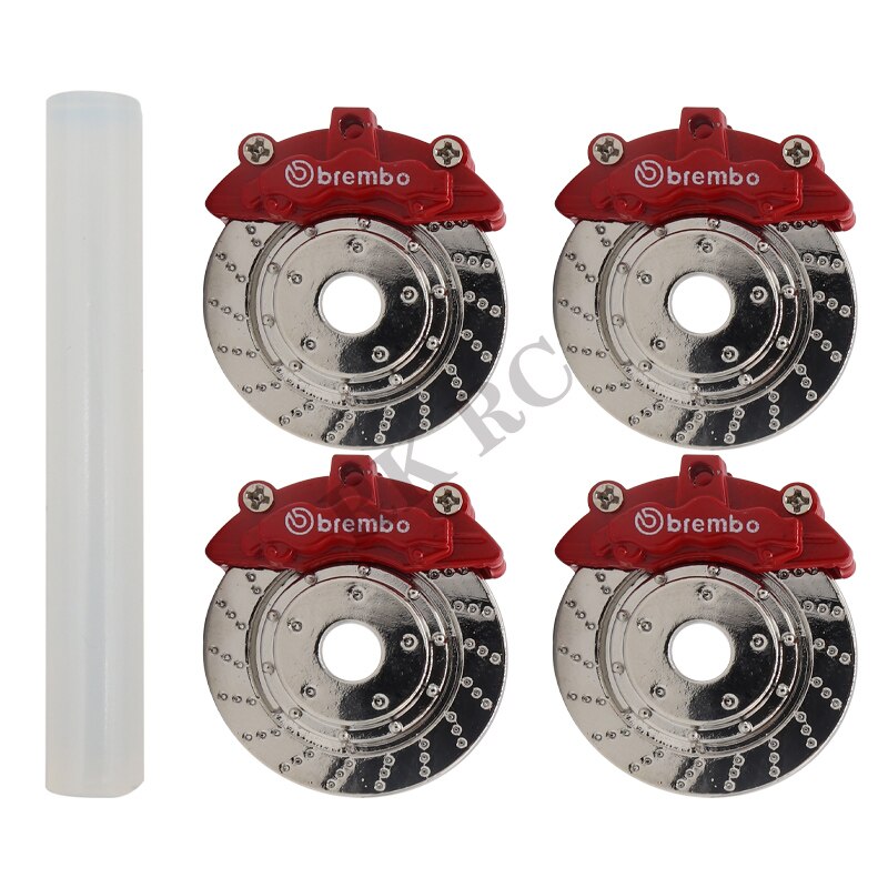 Modifica della gomma della pinza del discoteca del freno del metallo 4pz per WPL D12 MN99 MN90 WPL C24 C34 RC aggiornamento dei pezzi di ricambio dell'automobile
