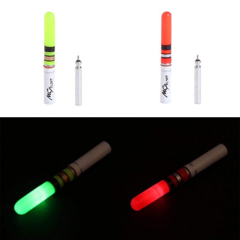 Flotteur de pêche bâton lumineux vert rouge nuit lumineuse électronique attrayant attirail outil de pêche