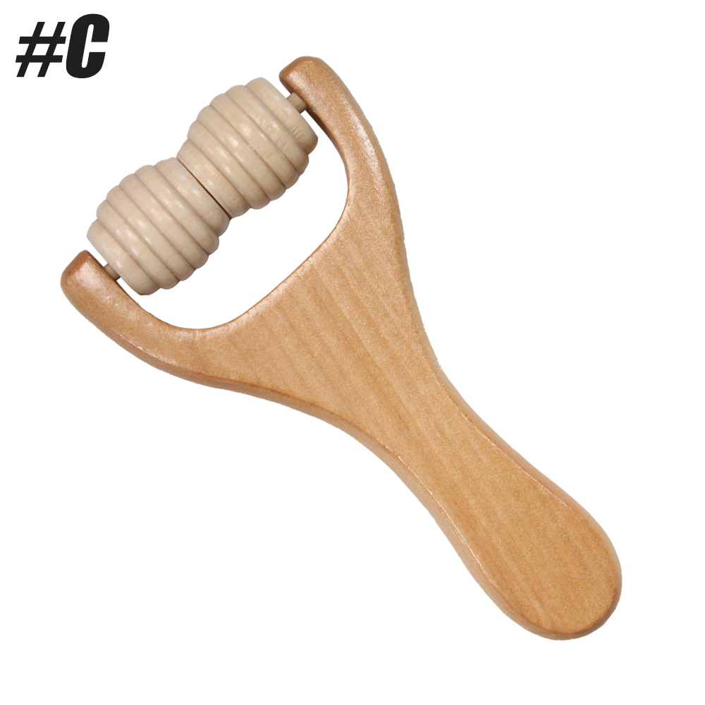 1 Stück Massageroller aus Holz, sofort selbstmassageende Taille, Oberschenkel, Beine, Hände, Ganzkörper-Rolle-Werkzeug, Massagegerät, DIY Maderotherapie: transparent