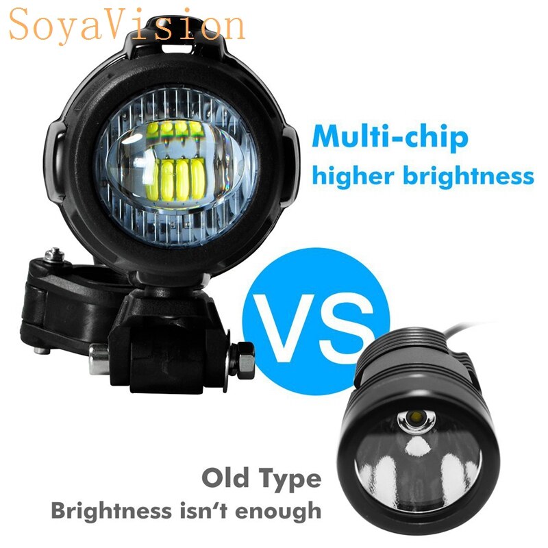 Led Motor Motorcycle Fog Universal Motorcycle LED Auxiliary Fog Light Assemblie Driving Lamp 40W Headlight For BMW Moto