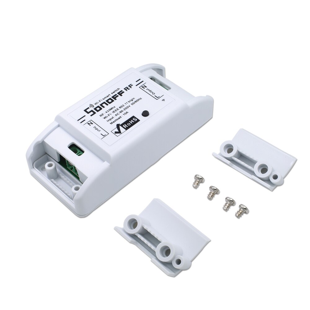Itead sonoff rf smart home wifi trådløs switch automatisering relæmodul timer gør-det-selv fjernbetjening  ac 90-250v 220v 433 mhz