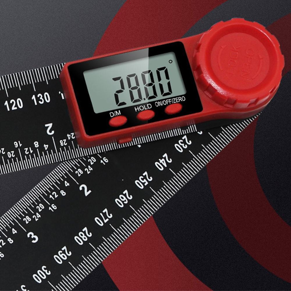 360 ° LCD affichage numérique règle d'angle inclinomètre goniomètre rapporteur outil de mesure 0-300mm botte polyvalente automatiquement