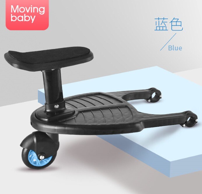 Silla de paseo para niños Tabla de parada placa cochecito para gemelos accesorio de actividad al aire libre tablero cochecito asiento de bebé Placa de pie: Azul