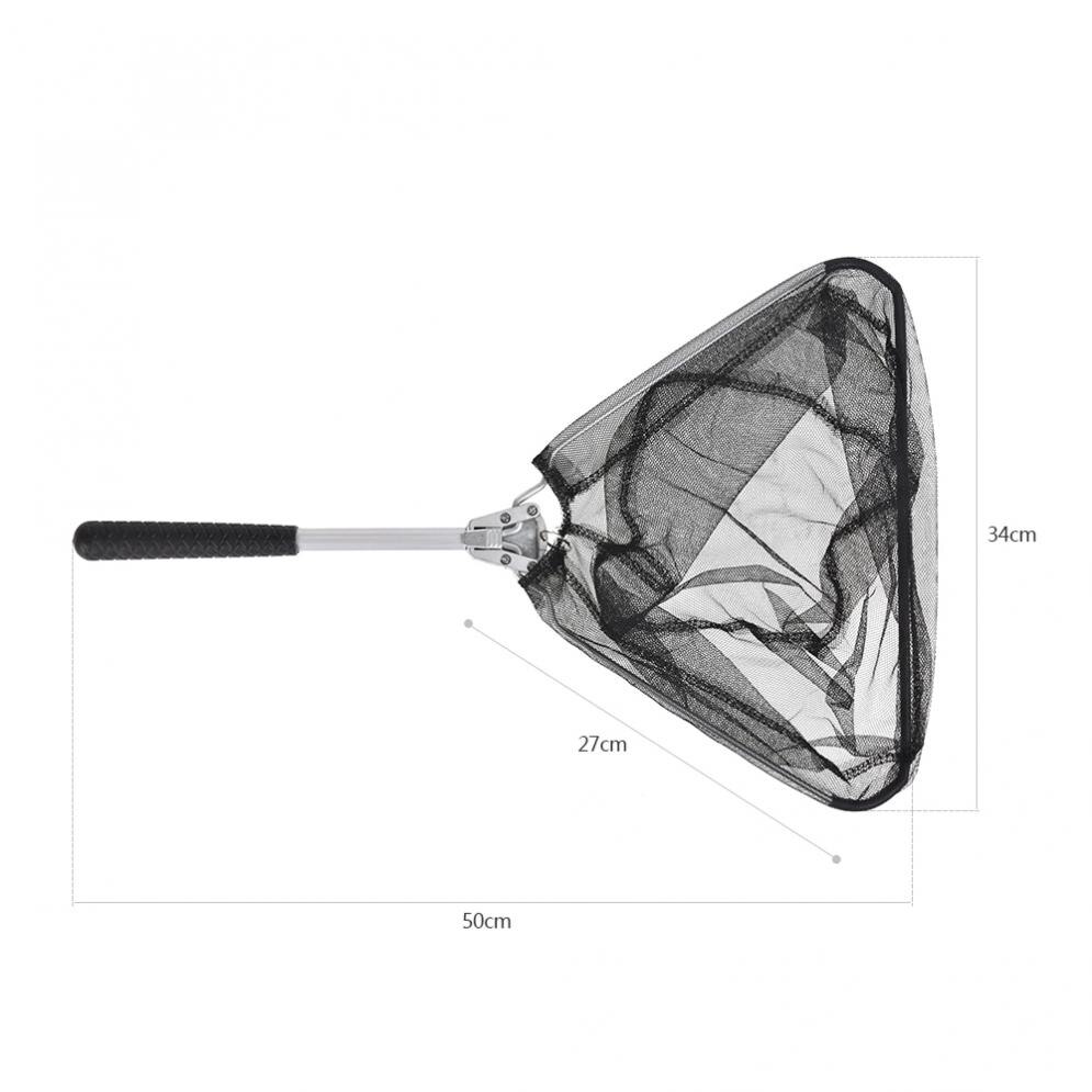 Vouwen Visnet Lengte 50 Cm Intrekbare Telescopische Aluminium Paal Vliegvissen Schepnet