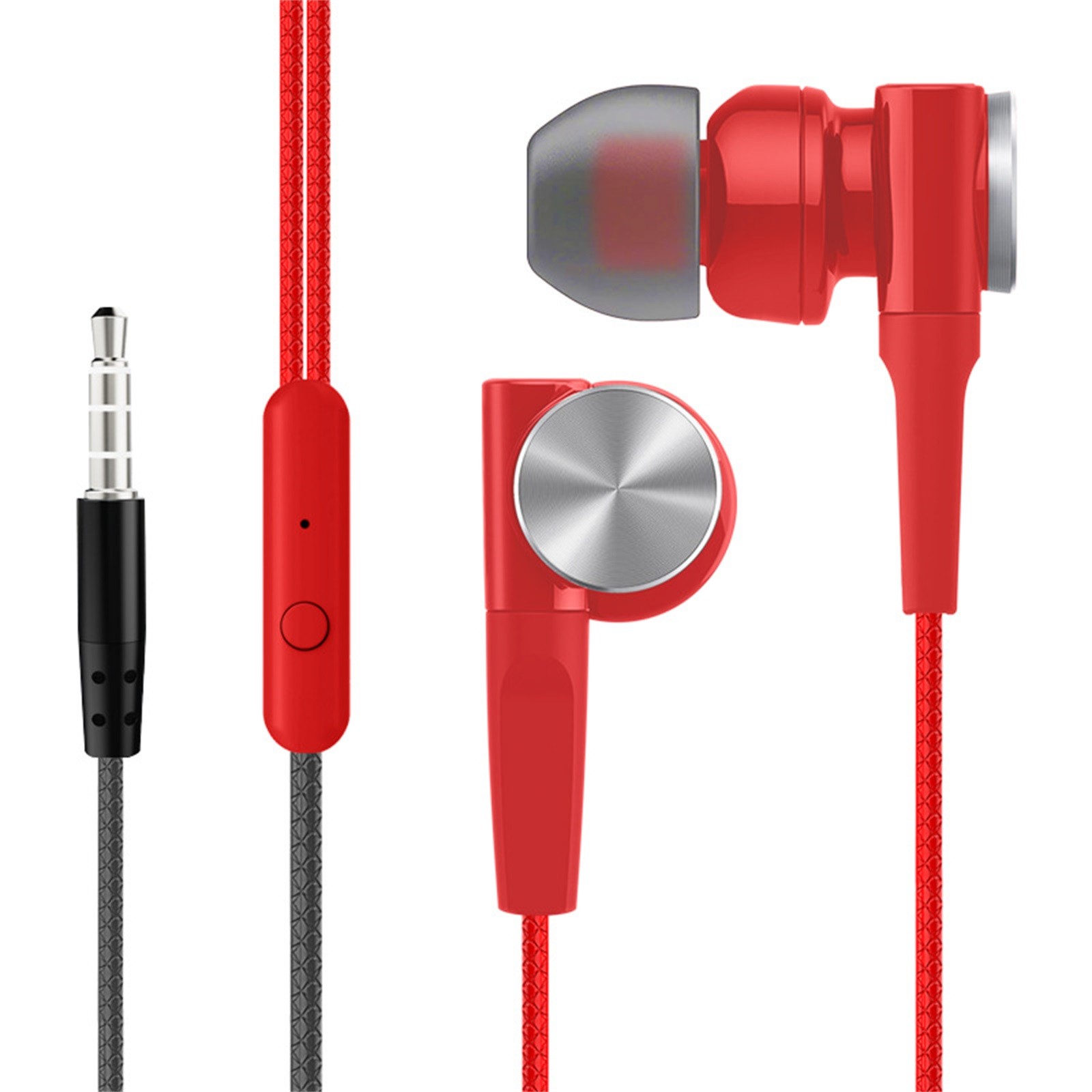 Kabelgebundene Kopfhörer mit Mikrofon für Laptop-Kopfhörer, In-Ear-Kopfhörer mit Mikrofon, 3,5-mm-Kabel-Ohrhörer für Telefon und Android: green