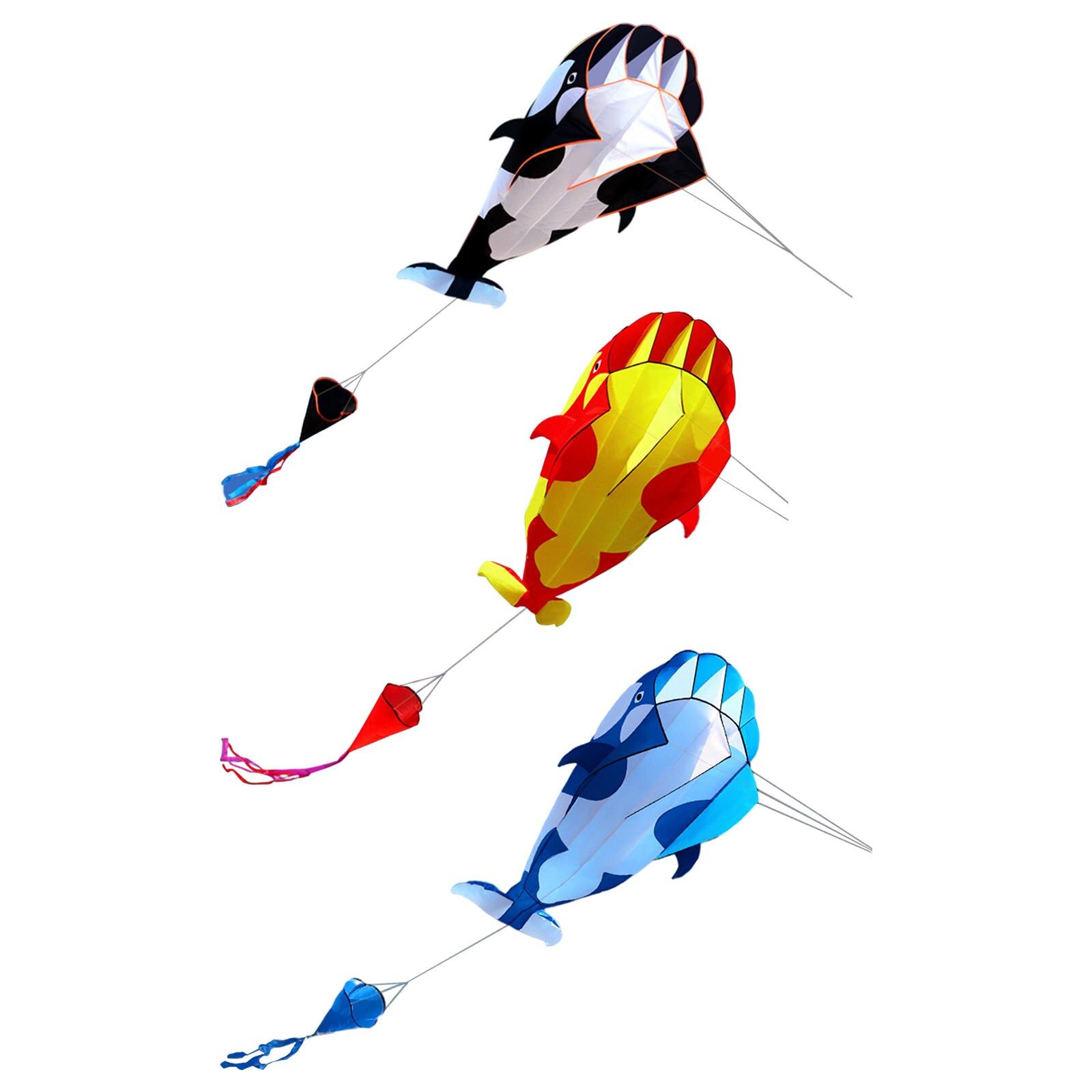 3d orca-drachen, gleitschirme, kinder-stranddrachen, große drachen für garten, camping, wandern, strandsport