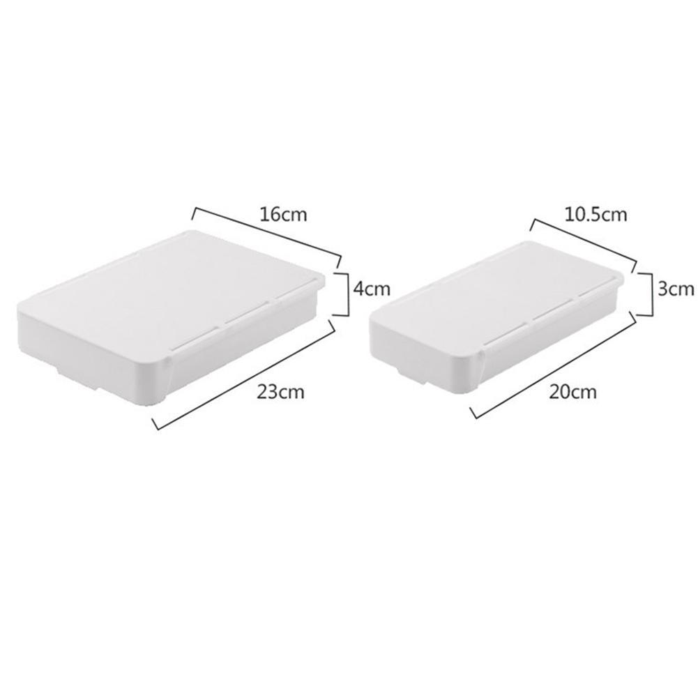 Self Stick Pencil Tray Under Desk Drawer Storage Box Hidden Stationery Organizer Stand For Pens Office Home Storage Organizer