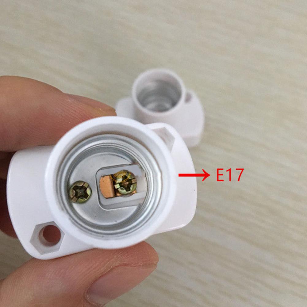 Base de bombilla E17, portalámparas de plástico cuadrado blanco para bombillas LED E17, Base de lámpara de prueba de envejecimiento