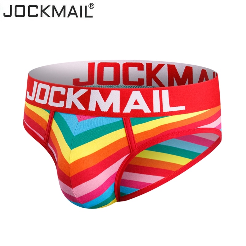 JOCKMAIL Men Underwear Briefs Slip Shorts Cueca Gay men Underwear sexy Male panties striped Breathable Cotton Low waist jocks