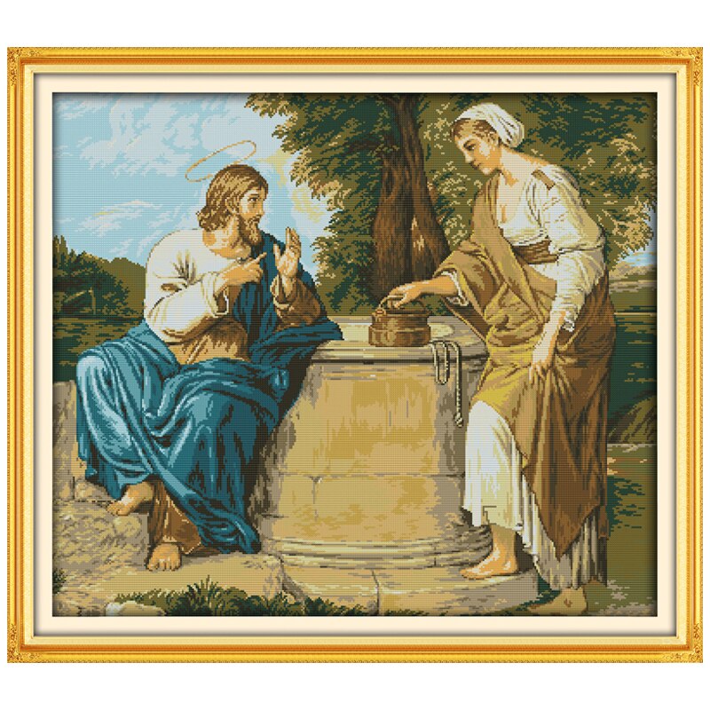 Kind Jesus Patterns Counted Cross Stitch 11CT 14CT... – Grandado