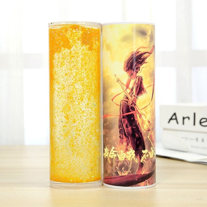 Pencil Case Translucent Quicksand Pencil Cases Multifunction Pencil Box Cylindrical Pencil Box Large Capacity Kid Whole: 11
