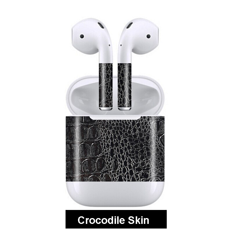 3D Camo Pelli di Coccodrillo pelle di Serpente A Prova di Graffio Auricolare Films Sticker Per Apple Airpods Autoadesivo Della Pelle: Crocodile Skin