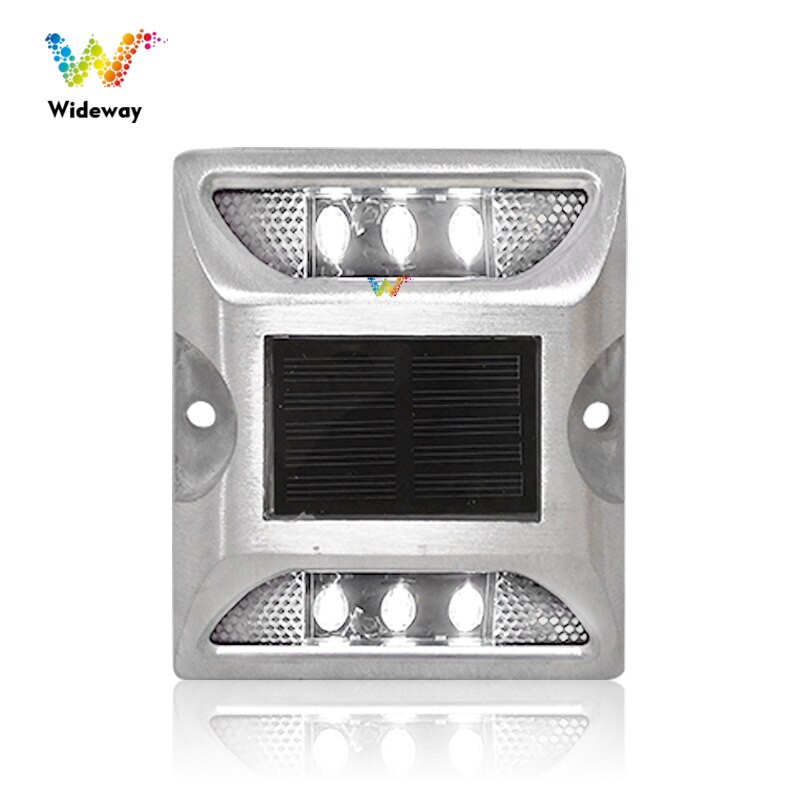 2X Solar Powered LED Road Stud White Road Flashing Light one Pack