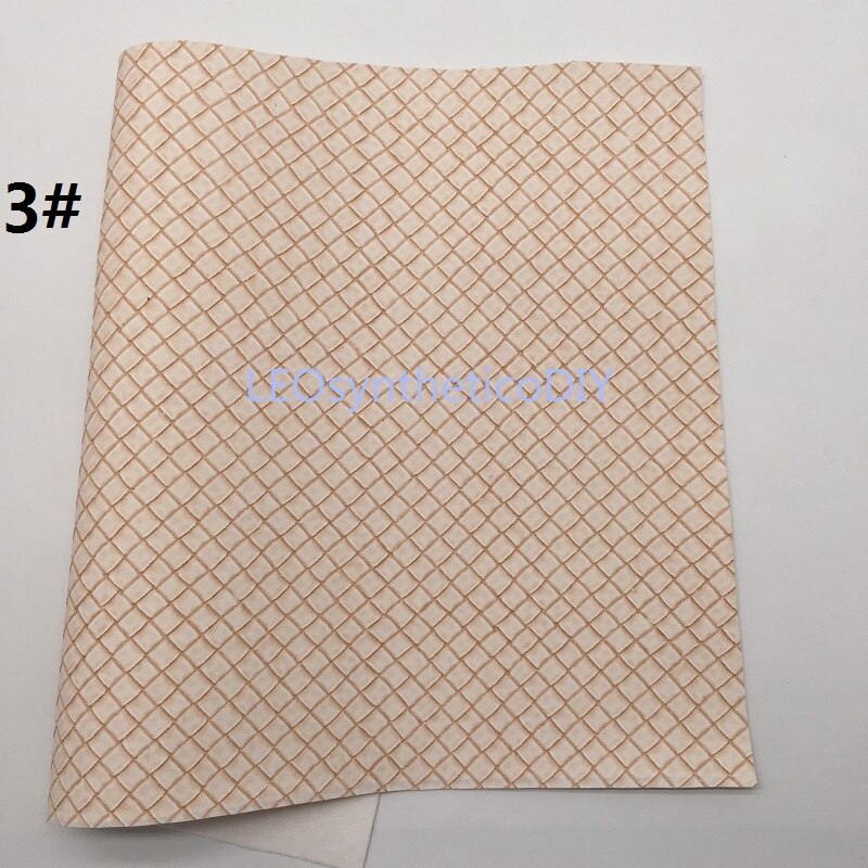 1Pc 21X29CM Wafel Geweven Faux Leer Stof, Synthetisch Leer Lakens, Pu Leer Voor Maken Bows Leosyntheticodiy R227B: 3
