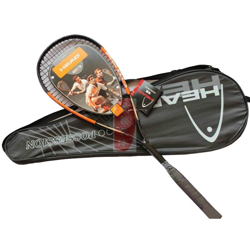 Bedste pris hoved squash ketcher let carbon materiale med squash ketcher taske speed ball ketchere sports træning ketsjer: Orange med taske