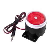 Sistema de alarma de sonido de 120dB, altavoz antirrobo compacto DC12V, zumbador, Mini sirena de bocina con cable resistente para seguridad del hogar