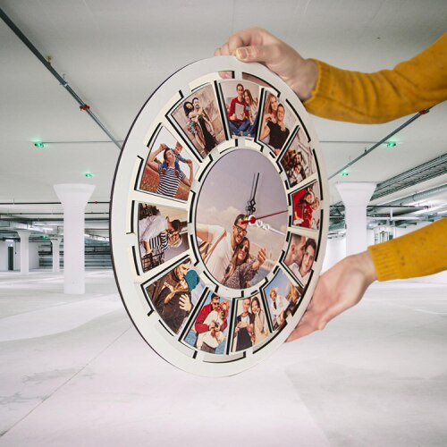 Wood 13 Photo Sublimation Wall Clock