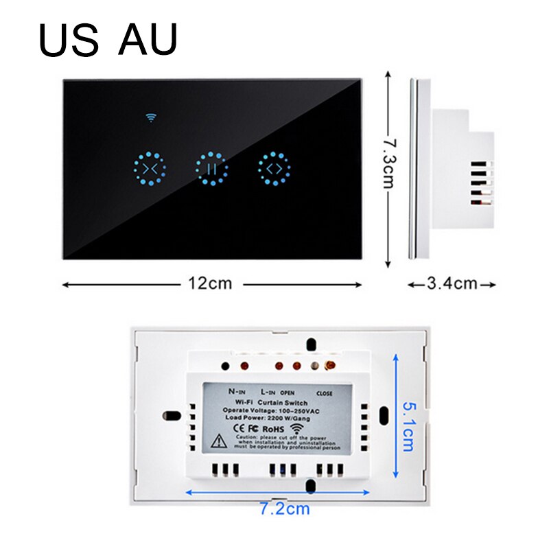 Smart Home WiFi Electric Touch Blinds Curtain Switch Ewelink APP Voice Control: 03
