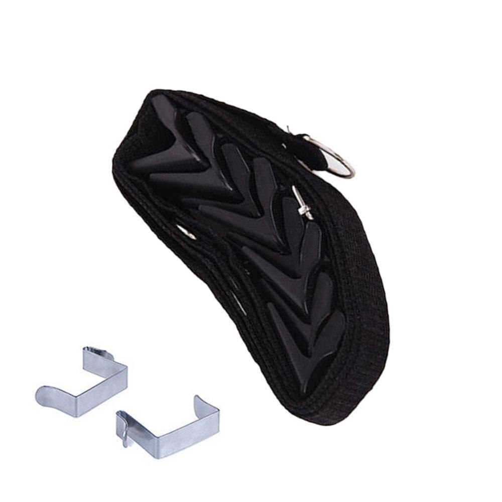 Straps Hanger Adjustable Over Door Hat Bag Rack Hooks Clothes Holder 8 Organizer P5Q7: Black