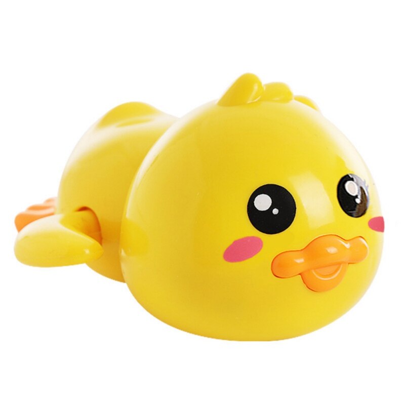 Novos Brinquedos para o Banho Do Bebê de Natação Piscina Brinquedos de Banho Pato Animal Bonito Brinquedos Clockwork Wind Up Cadeia de Banho Jogo Do Banheiro Água: Double eyelids