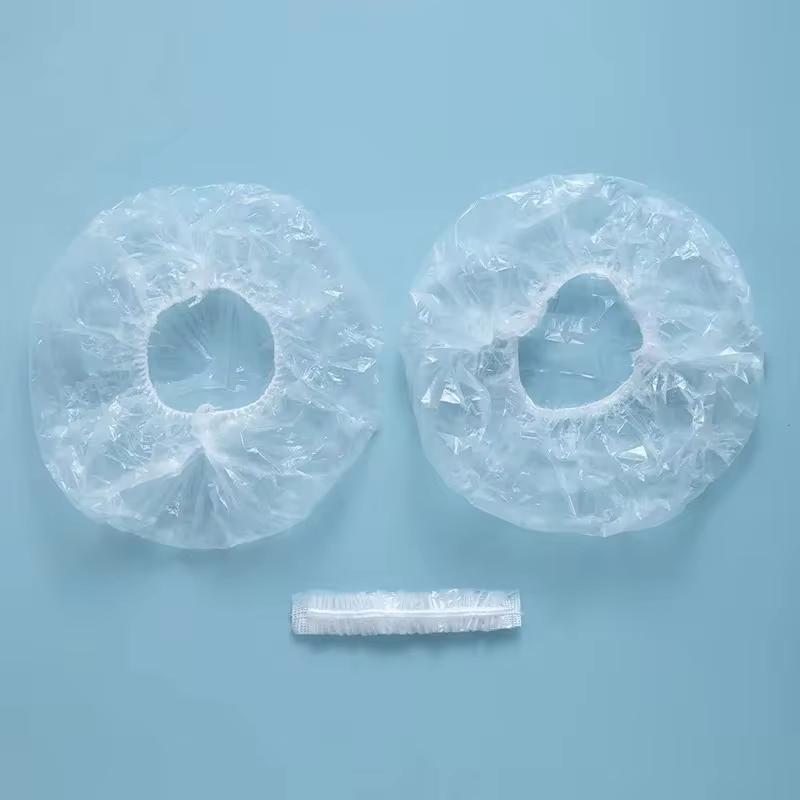 Gorro de ducha desechable para mujer, cubierta de cabeza impermeable de plástico, salón de Spa rosa, tinte para el cabello de Hotel, gorro elástico para el cabello, 100 unids/set