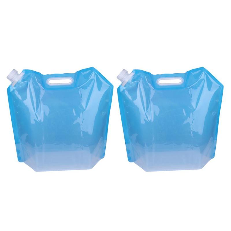 Folding Water Container Pvc Opvouwbare Water Opslag Container Water Zakken Voor Sport Camping Wandelen Picknick Bbq Waterbestendig: 5 plus 5L