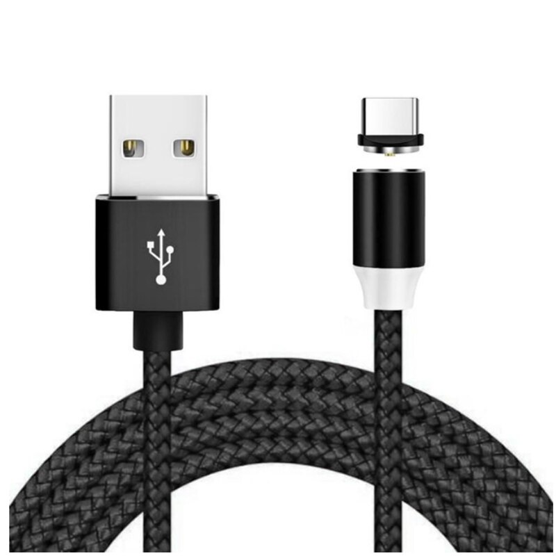 Magnetic Micro USB Cable: For iphone Black / 1 M