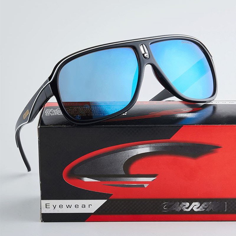 Carrera Zonnebril Mannen Vrouwen Vintage Retro Sport Rijden Zonnebril Grote Frame Kleurrijke Outdoor Bril Brillen UV400
