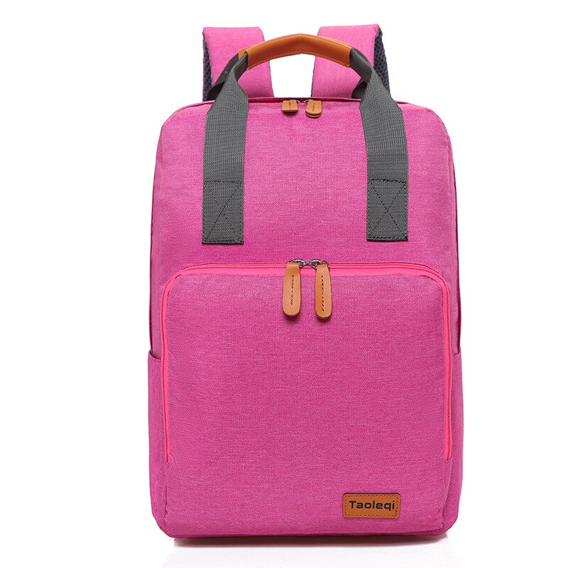 Canvas Men's Backpack School Bags For Teenage Girls Boys Waterproof School Bag Laptop Backpack Women Mochila: Rose