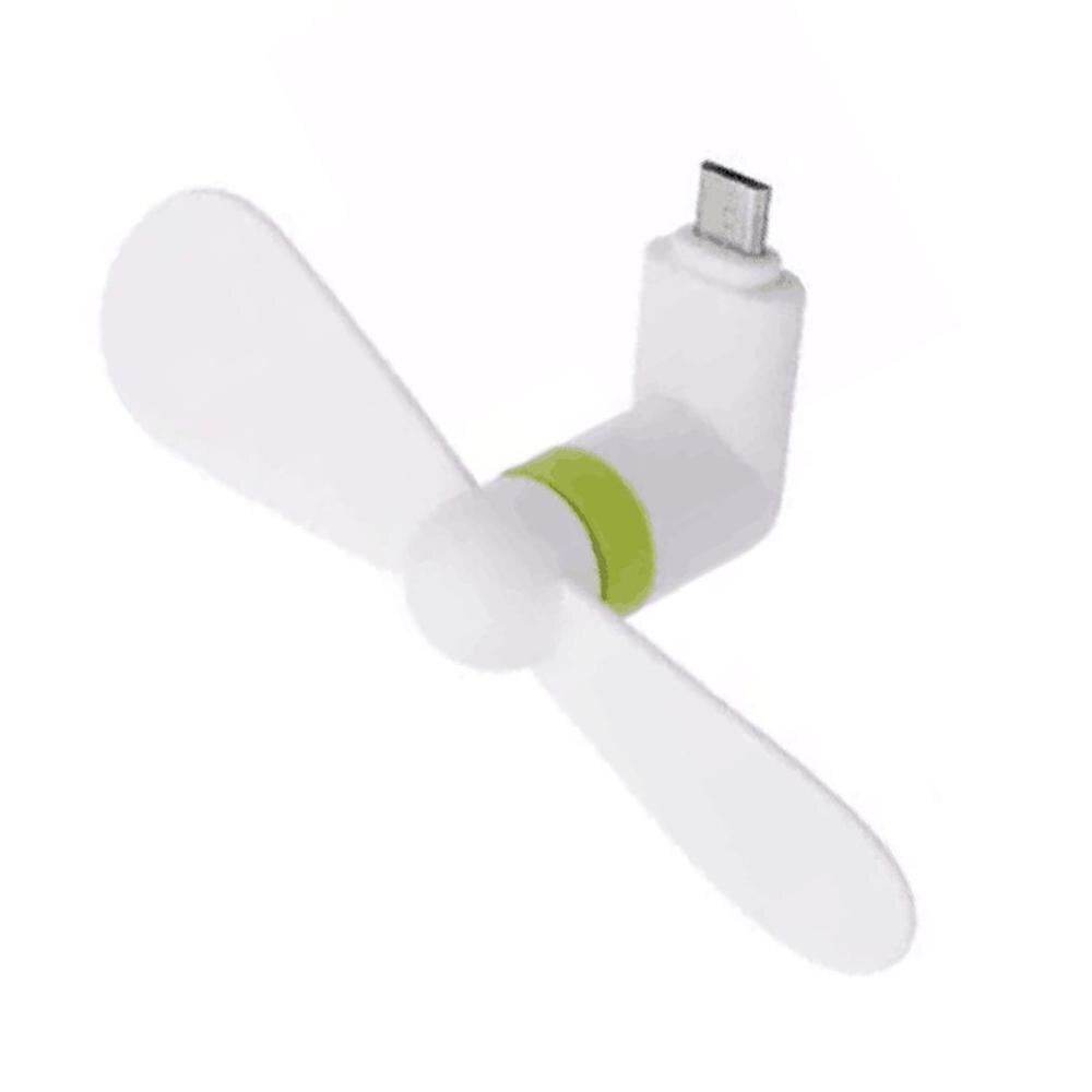 Mini Tragbare Kühlen Mikro USB Fan 5V 1W praktisch USB Fans Niedrigen Stimme Für Android Telefon USB netzteil: weiß