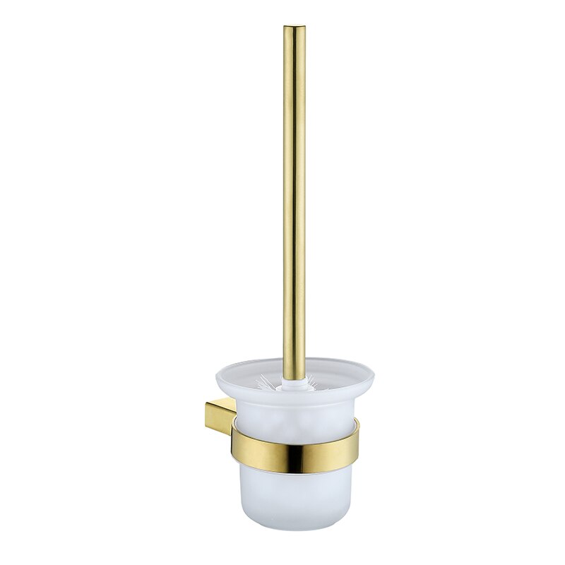 Brushed Gold Bathroom Accessories Set 304 Stainless Steel Paper Holder Toilet Brush Holder Storage Shelf Towel Bar Hanger Hook