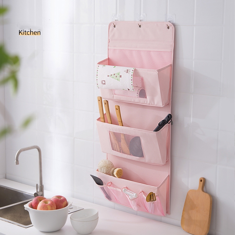 3 poches De Rangement en Sac Vêtements Pour armoire penderie Organisateur Placard Sac De Rangement Salle De Bain Magazine fourre-tout Organizador Pochette