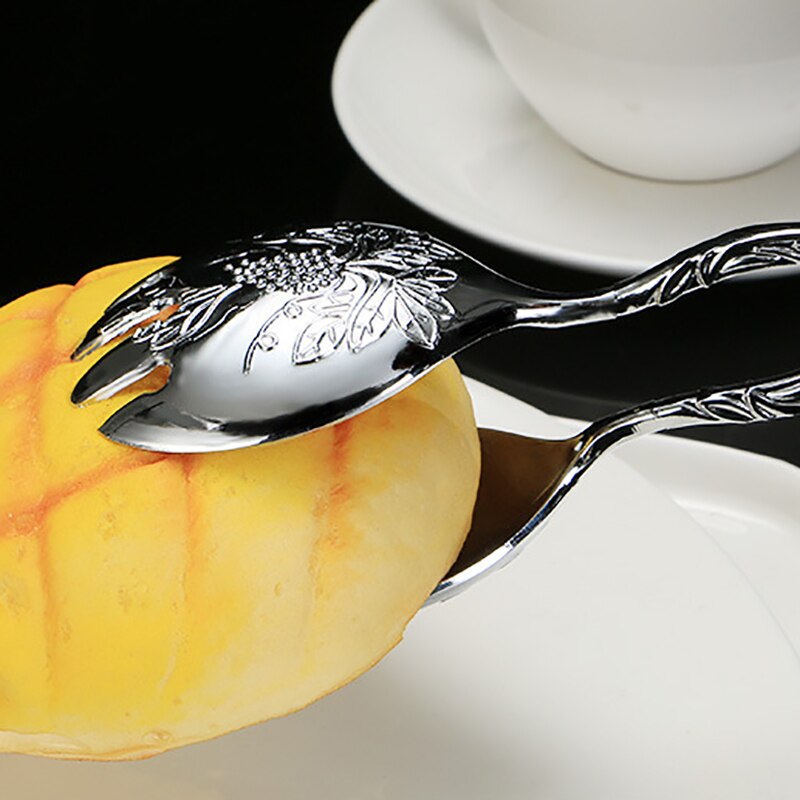 Køkken gadgets mad klip zink legering brød klemme præget tang eksklusiv servering mad værktøj til wienerbrød bbq pasta stegt bøf